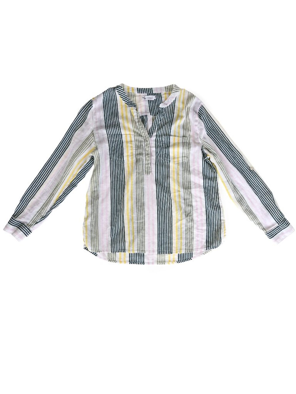 Carve Designs Popover Dylan Gauze Shirt Organic Cotton Stripes Lightweight-small - Picture 4 of 11